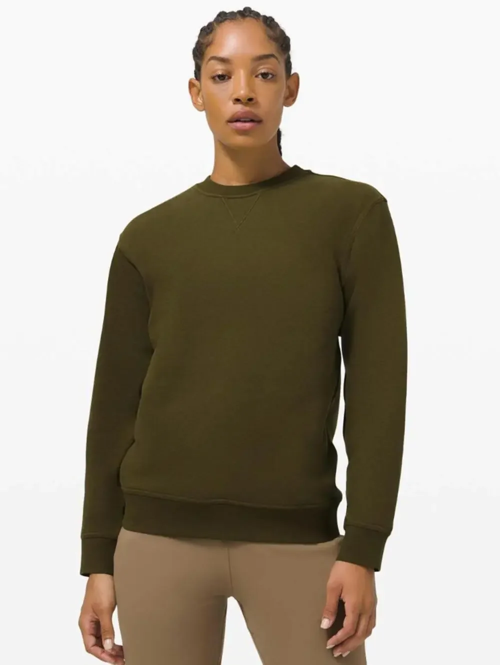Lululemon Moss Green All Yours Crewneck Sweatshirt - Size - 10